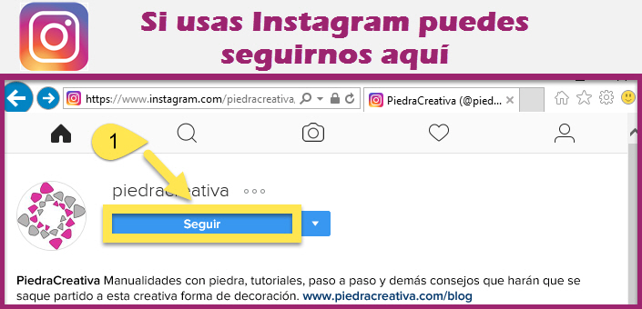 unete en instagram - Únete a PiedraCreativa