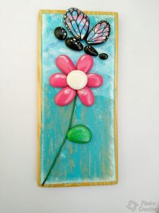 How to paint flowers with stones