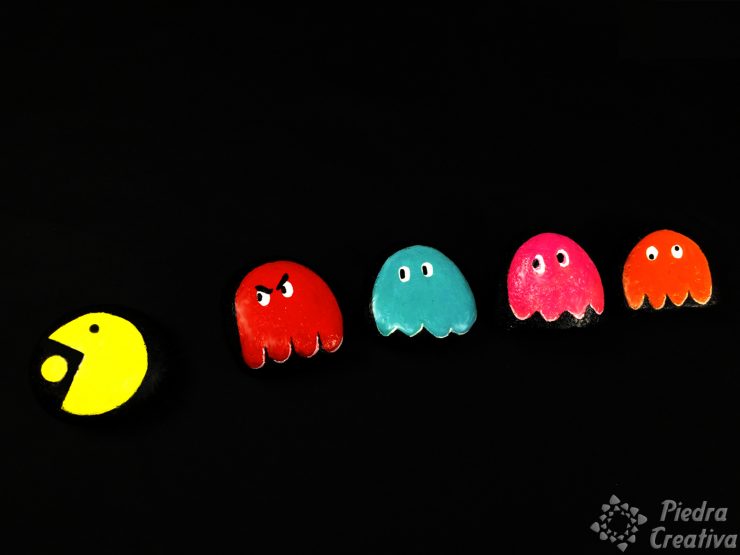 Piedras pintadas en PiedraCreativa para Pacman