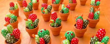 Como hacer cactus con piedras
