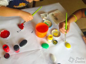 Pintando con los peques de PiedraCreativa