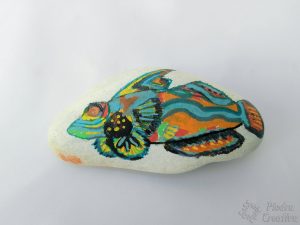 piedra pintada pez colores 300x225 - Peces pintados en piedra... para toda la vida