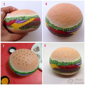 como hacer un servilletero paso a paso hamburguesa pintada en piedra de piedracreativa 300x300 - How to make a paper napkin holder