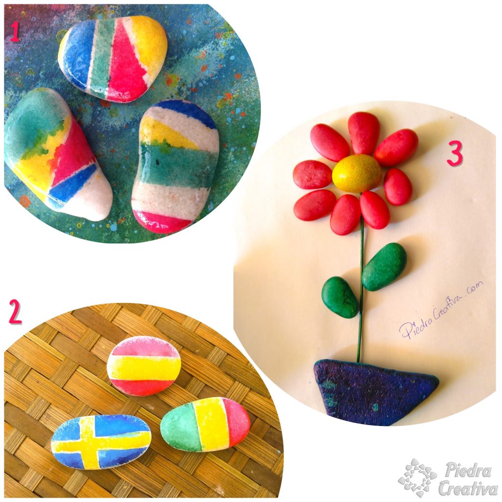 Como pintar piedras con spray