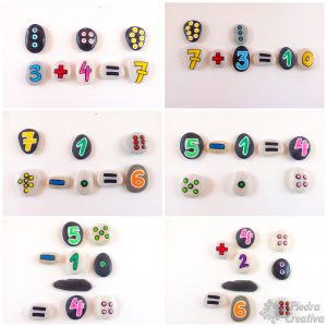 juego de sumas y restas en piedras pintadas piedracreativa 300x300 - DIY number rocks - Educational games for kids