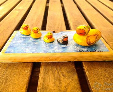 Patos pintados en piedras por PiedraCreativa