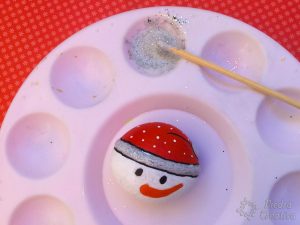 poner brillantina a piedras pintadas 300x225 - 3D snowman